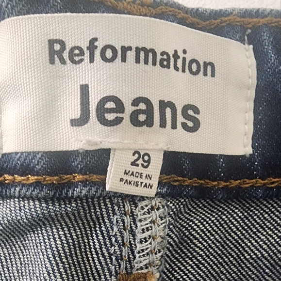 Reformation Women's Blue Denim Jeans, Size 29. - Picture 4 of 8